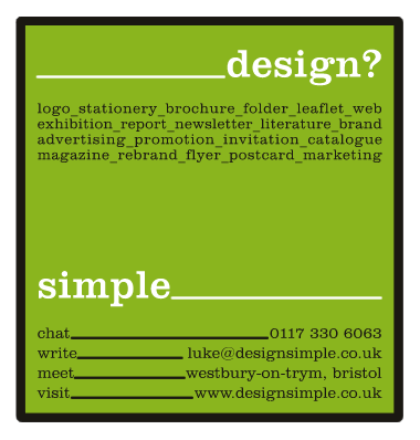 design? simple logo - 0117 330 6063